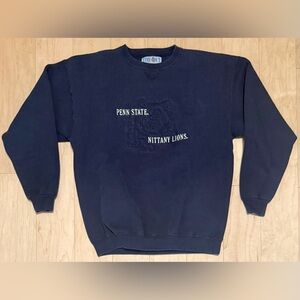 VTG Penn State Nittany Lions Timeout Crewneck Sweatshirt Blue USA Made Rare L